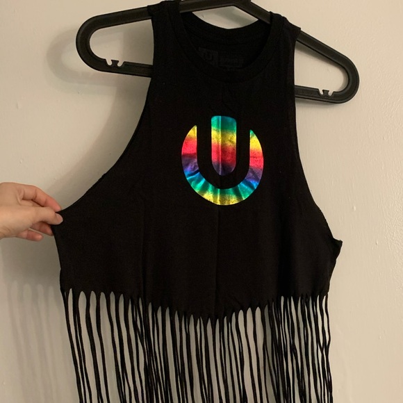 ULTRA MUSIC FESTIVAL Sleeveless Fringe Tank Top - Picture 1 of 3